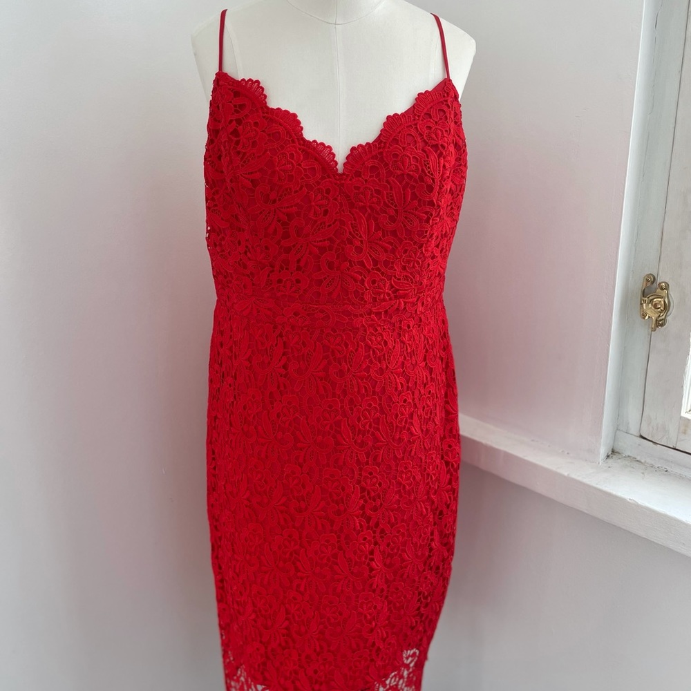 EUC J.Crew Spaghetti Strap Dress in Guipure Lace